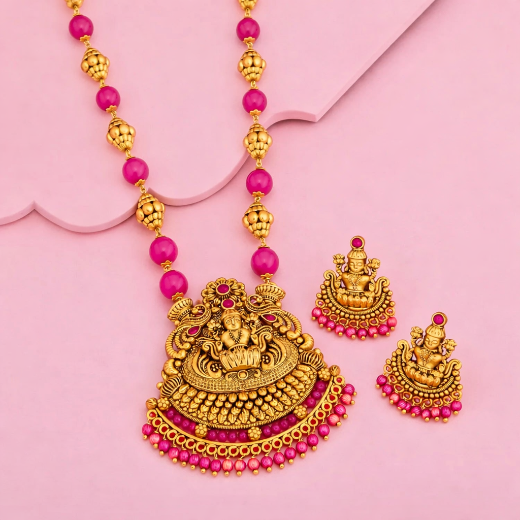Antique Lakshmi Temple Necklace Set