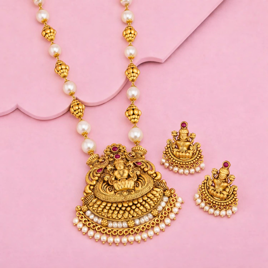 Antique Lakshmi Temple Necklace Set